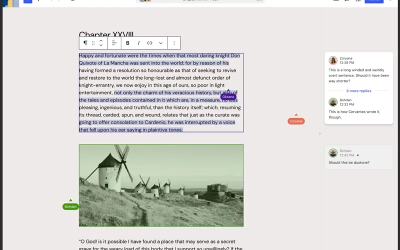 Fase 3 do projeto Gutenberg — Colaboração e fluxo de trabalho
